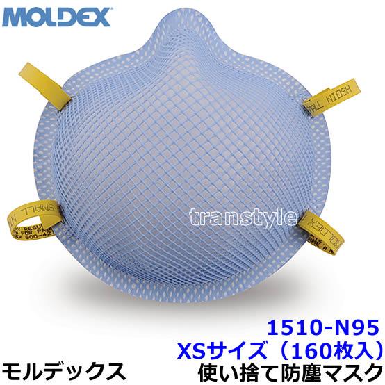Moldex（モルデックス） 医療従事用 使い捨て式防塵マスク 1510N95 XS