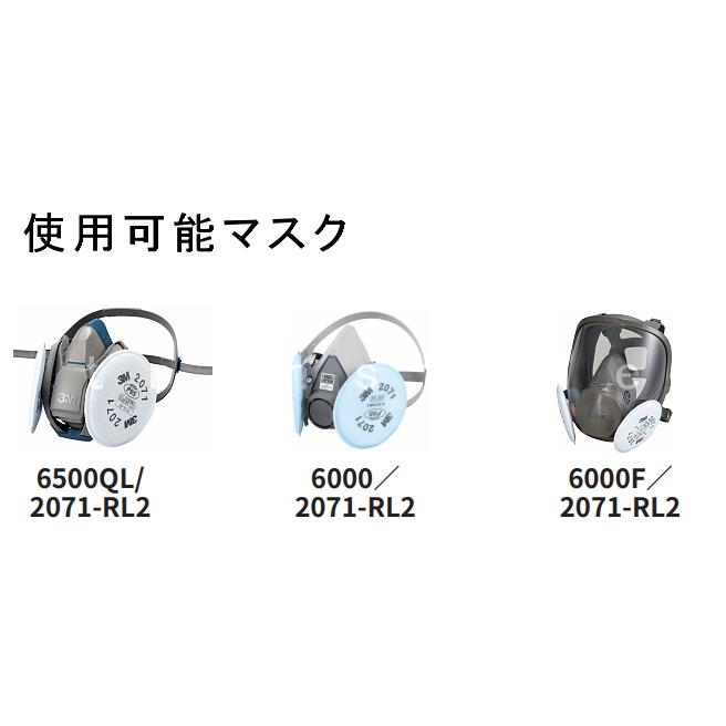 3M 防塵マスク用 フィルター 2071 (2枚 1組) (6000 6500シリーズ用