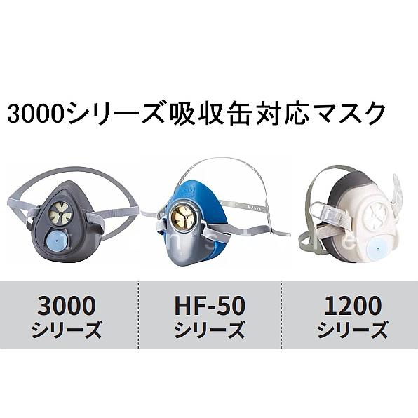 3M 有機ガス用吸収缶フィルター付 3311J-55-S1 (1個) (3000/HF-50/1200