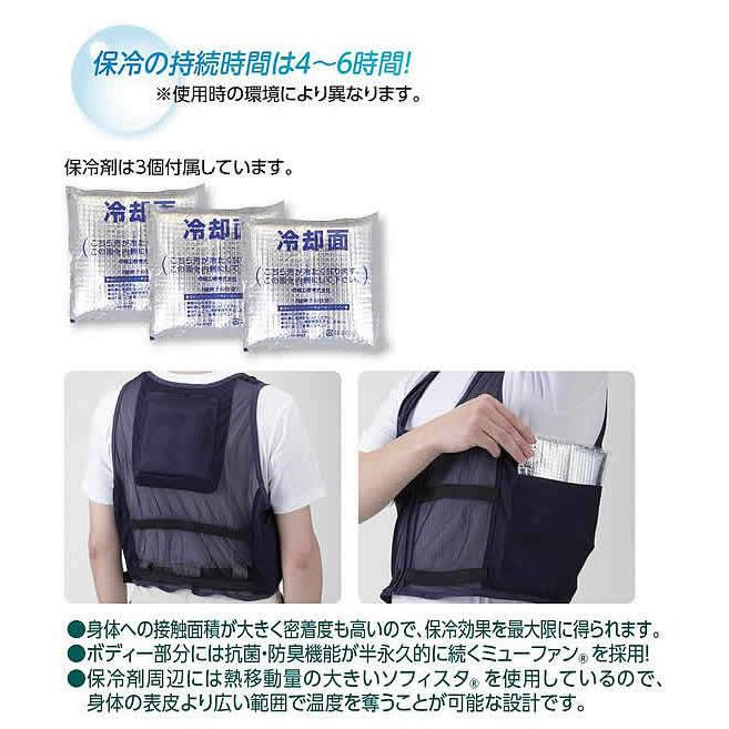 送料無料 熱中症対策 冷却ベストアイスV (保冷剤を凍らせて使用) (HO