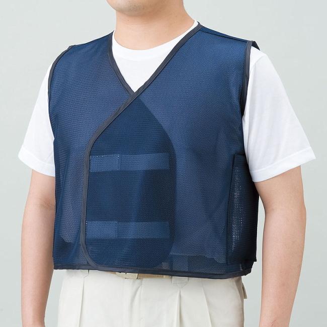 熱中症対策 クールベスト メッシュタイプ (保冷剤を凍らせて使用) (HO