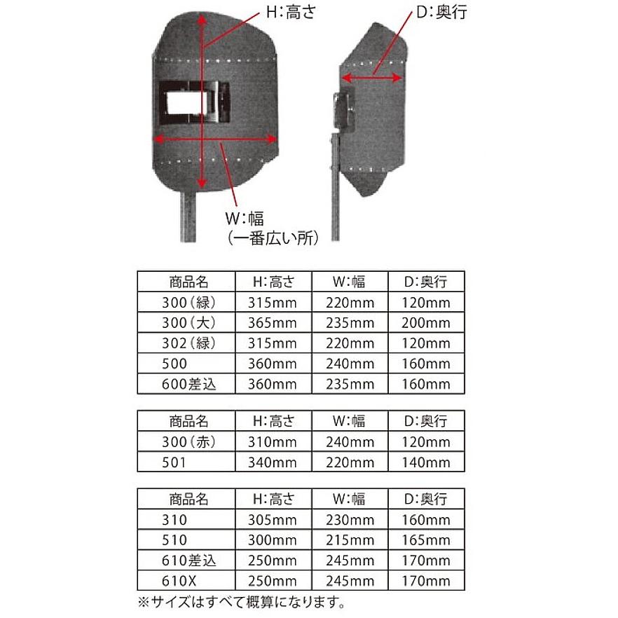 溶接面 防災面 300手持面 (大) プレート : トランスタイルYahoo!店