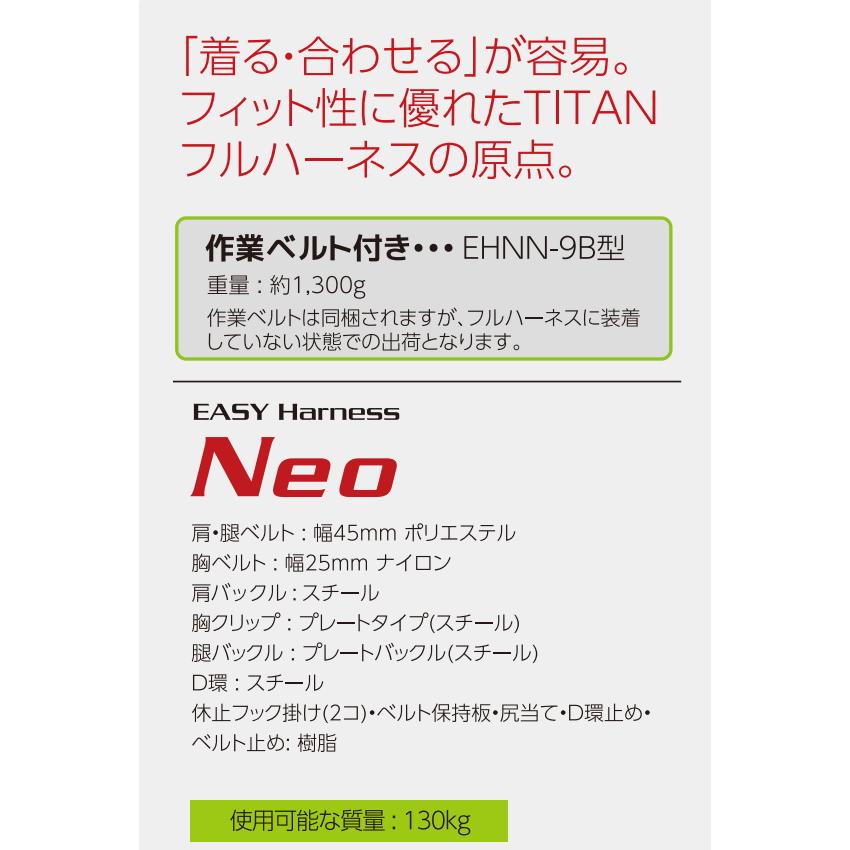 フルハーネス 安全帯 サンコー EHNN-9B 胴ベルト付 タイタン TITAN 新