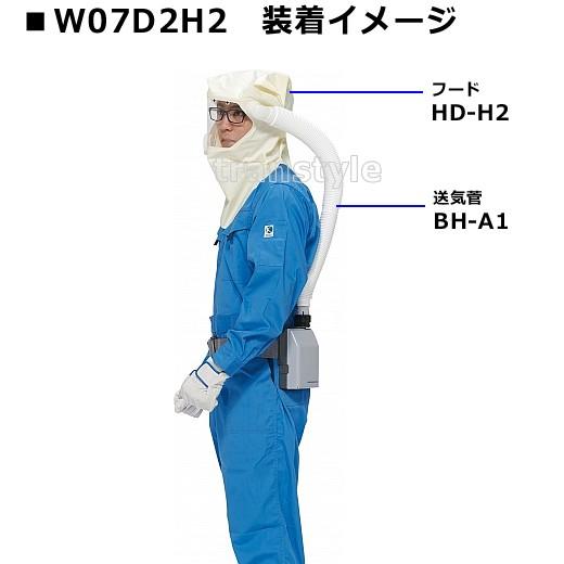 シゲマツ 重松 電動ファン付隔離式防塵マスク W07D2H2 一定流量形 PAPR