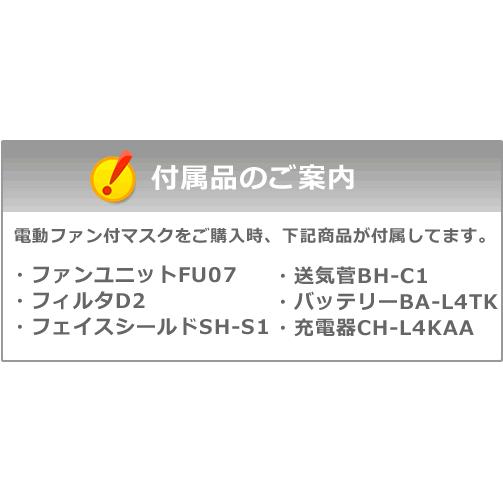 シゲマツ 重松 電動ファン付隔離式防塵マスク W07D2S1 一定流量形 PAPR