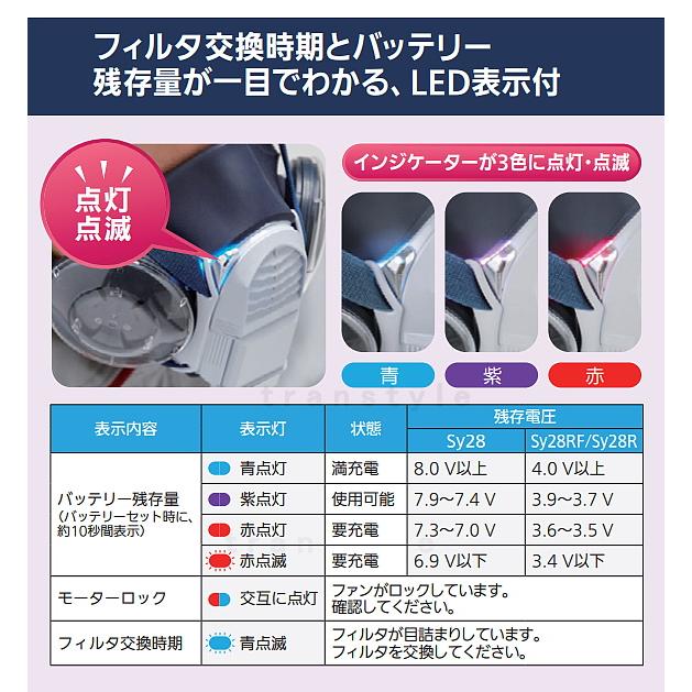 重松 電動ファン付き呼吸用保護具 Sy28RA アルミ蒸着品 防じんマスク