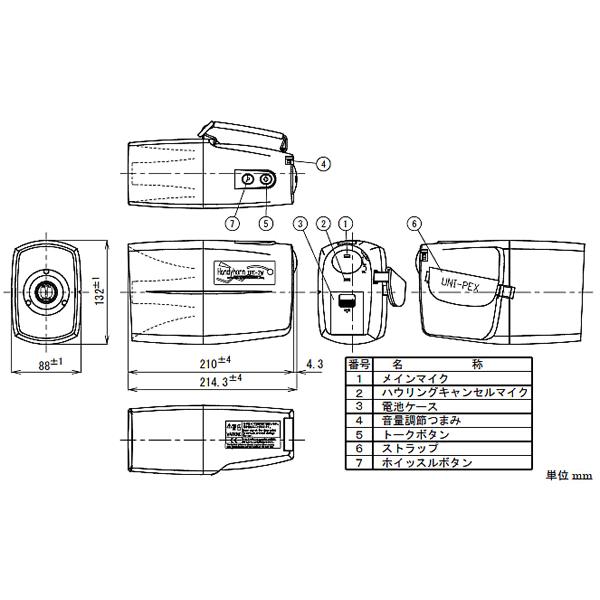 UNI-PEX（ユニペックス） メガホン 拡声器 TRC-3W ハンディホン