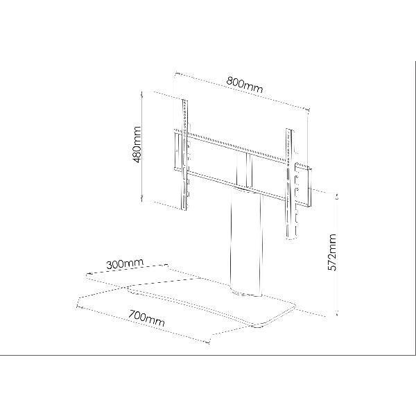 37〜52型　液晶、プラズマテレビ用壁寄せフロアースタンド　DS101 |  | 01