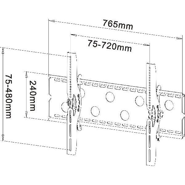 37〜60型　液晶、プラズマテレビ用壁掛け金具　ＰＬＢ１０１M（前傾タイプ）　テレビ用壁掛け金具　テレビ壁掛け |  | 01