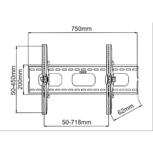 37〜50型　液晶、プラズマテレビ用壁掛け金具　ＰＬＢ１１７Ｍ（薄型前傾タイプ）　TV用壁掛け金具　テレビ壁掛け |  | 01