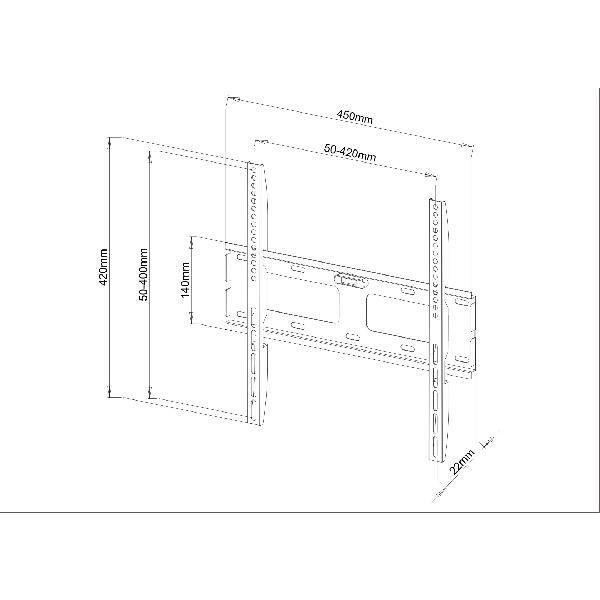 壁掛け用テレビ40型 23〜40型 薄型液晶TV用壁掛け金具 PLB132M テレビ用壁掛け金具