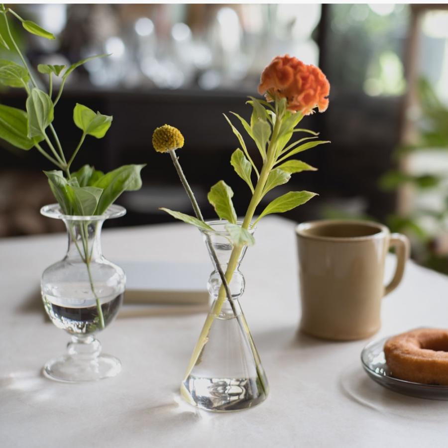 amabro アマブロ 花瓶 ミニベース クリア フラワーベース 一輪挿し 透明 | amabro | 12
