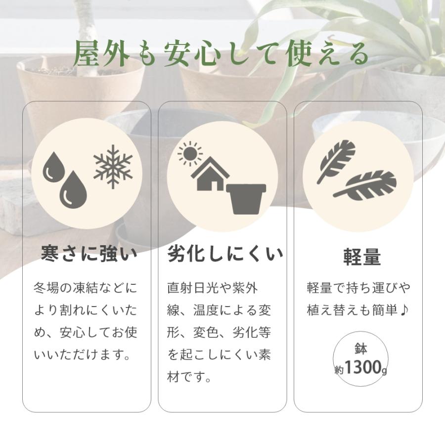 amabro（アマブロ） アートストーン プランター M 鉢 8-9号 貯水タイプ
