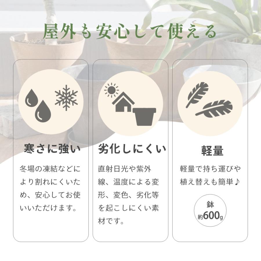 amabro（アマブロ） アートストーン プランター S 鉢 7-8号 貯水タイプ