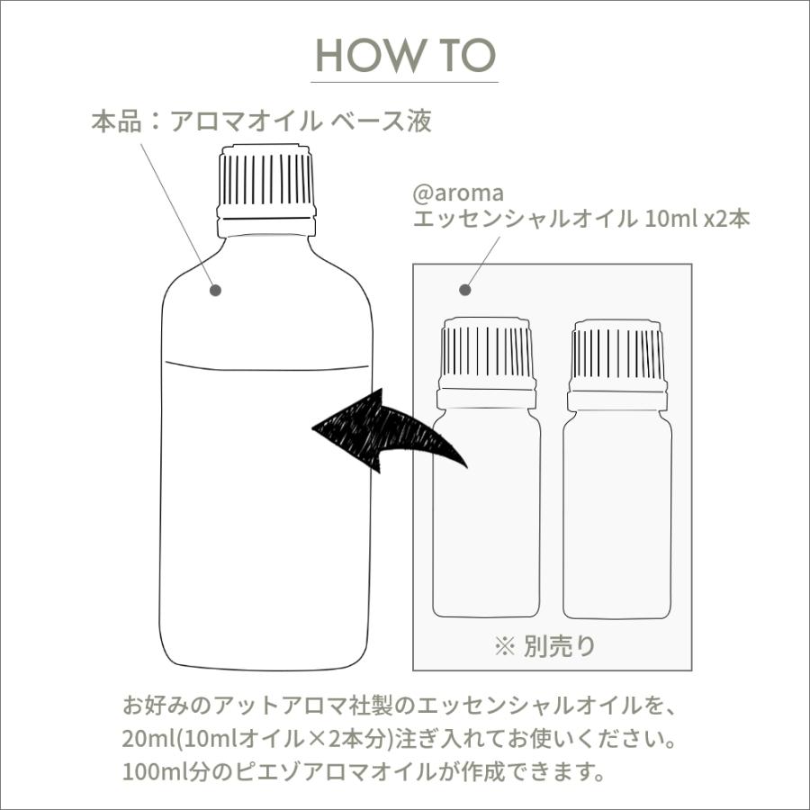 アットアロマ アロマオイルベース液 ピエゾディフューザー用 希釈液