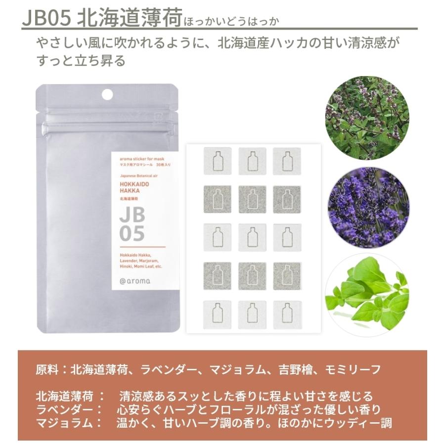 アットアロマ 4袋まとめ買いセット マスク用アロマシール 1袋30枚入 C10 C09 JB02 JB05 マスクシール | アットアロマ | 06