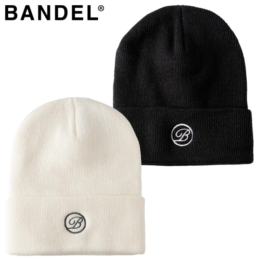 BANDEL GOLF バンデル ゴルフ CURSIVE B SMOOTH BEANIE BG-CBSB ビーニー ブラック ホワイト | BANDEL