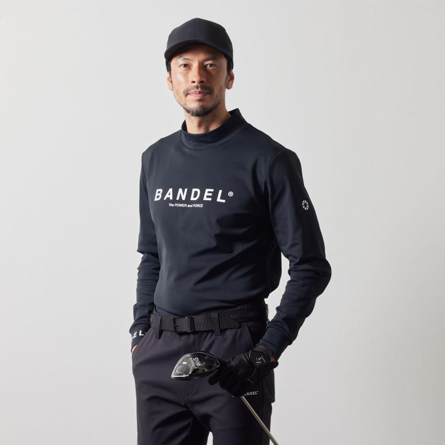 バンデルゴルフMサイズ/ブラック黒/BGS-4ABLMC-3-BKロングTシャツ BANDEL（バンデル） BANDEL GOLF ゴルフ モックネック 保温 UVカット