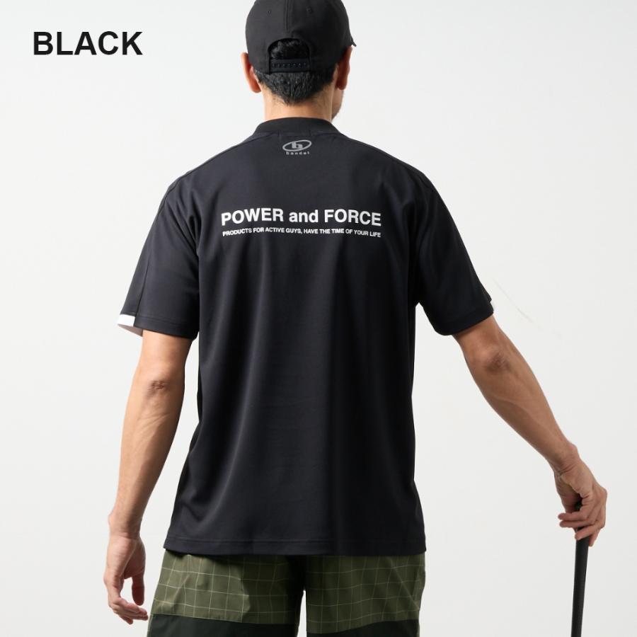 BANDEL ゴルフウェア ポロシャツ ブラック BANDEL（バンデル） BANDEL GOLF ゴルフ ベースボールカラーシャツ BGS