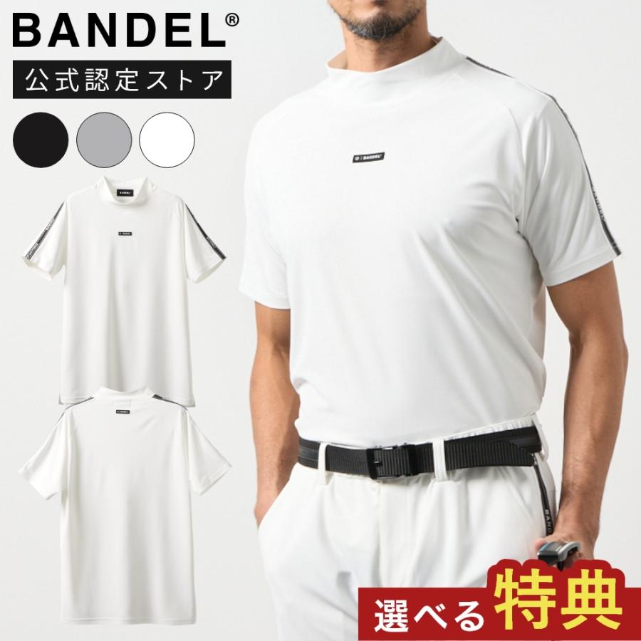 BANDEL バンデル モックネック コンセプトノーツテーピングモックネック 2026ss メンズ 半袖 Tシャツ ホワイト ブラック グレー | BANDEL