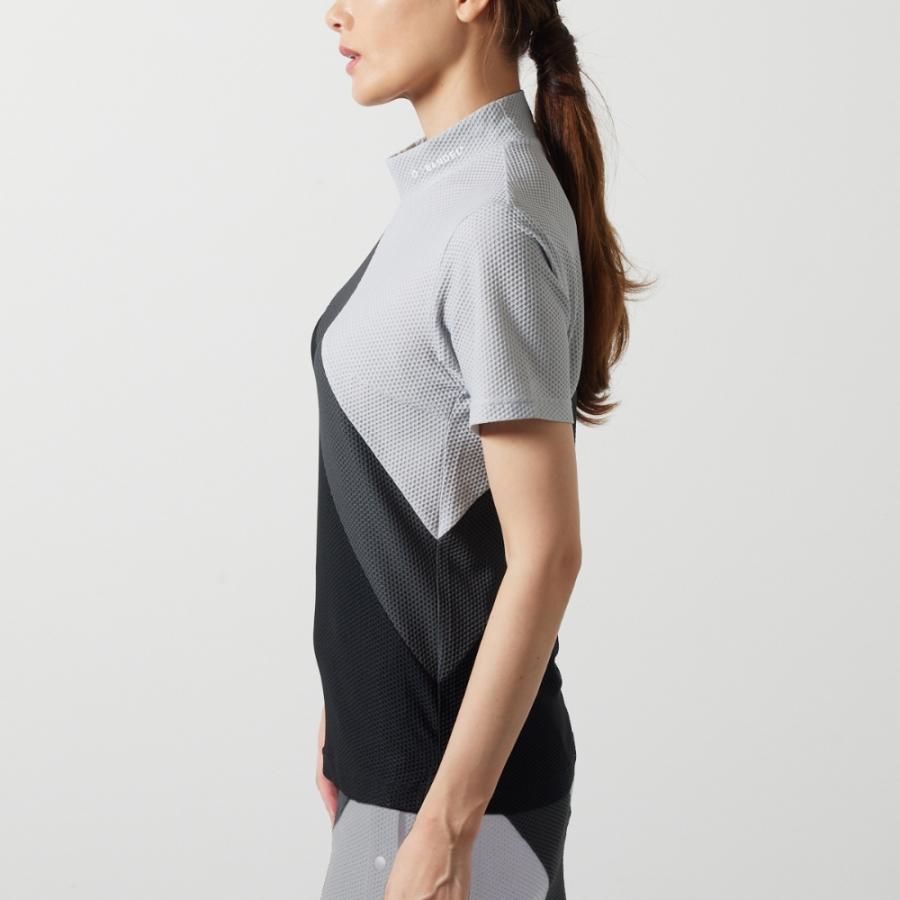 BANDEL STRIPES SWITCH M/S モックネックシャツ L BANDEL（バンデル） ゴルフ BANDEL golf モックネック WOMENS STRIPES