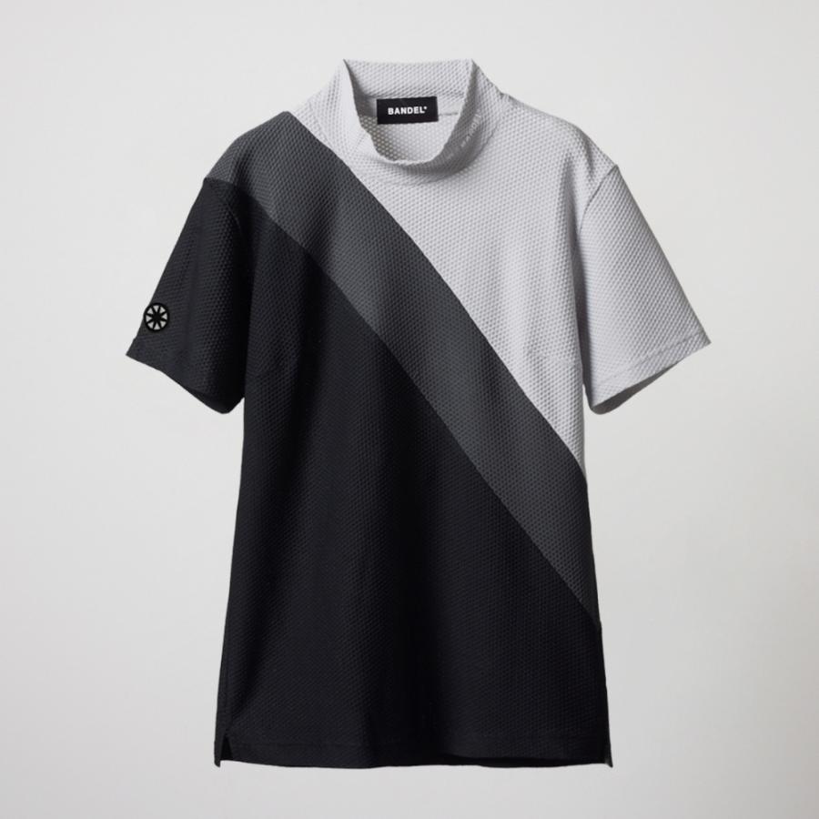 BANDEL STRIPES SWITCH M/S モックネックシャツ L BANDEL（バンデル） ゴルフ BANDEL golf モックネック WOMENS STRIPES