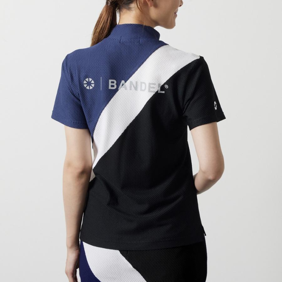 BANDEL STRIPES SWITCH M/S モックネックシャツ L BANDEL（バンデル） ゴルフ BANDEL golf モックネック WOMENS STRIPES