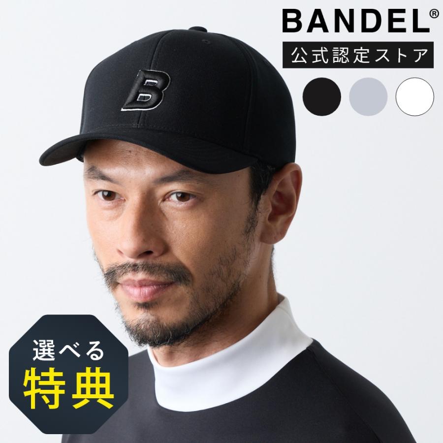 BANDEL バンデル ゴルフ キャップ BORDERING B DRY MESH CAP WHITEONE