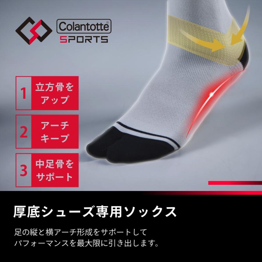 正規販売店 Colantotte SPORTS コラントッテ スポーツ Run Aid Socks ソックス 足袋タイプ靴下 厚底シューズ用 ランエイドソックス | ColanTotte | 04