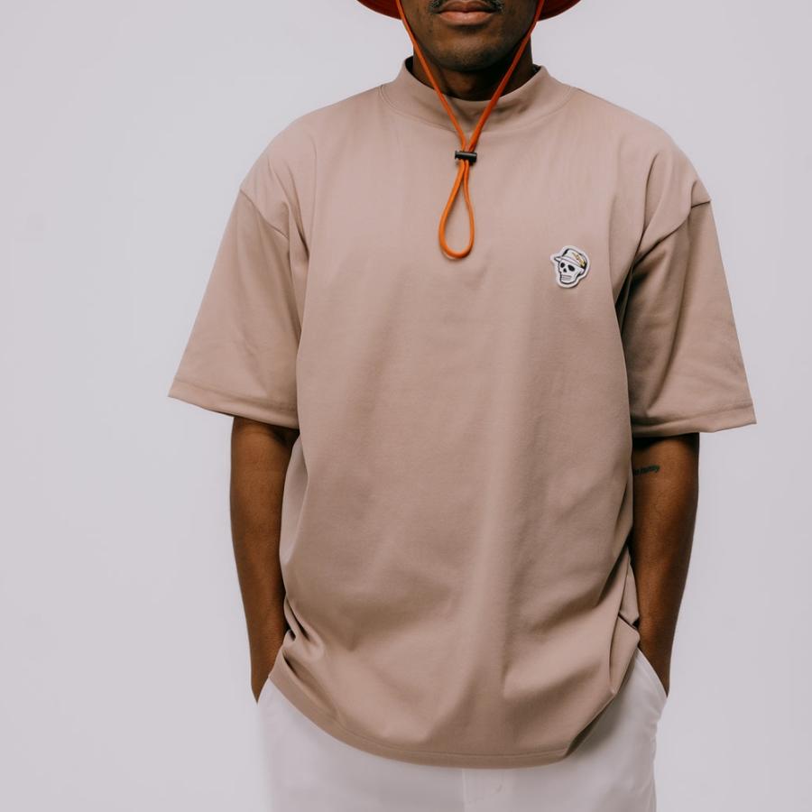 DEVEREUX GOLF デバローゴルフ DVG SEASONAL MOCK T Mushroom 75762020