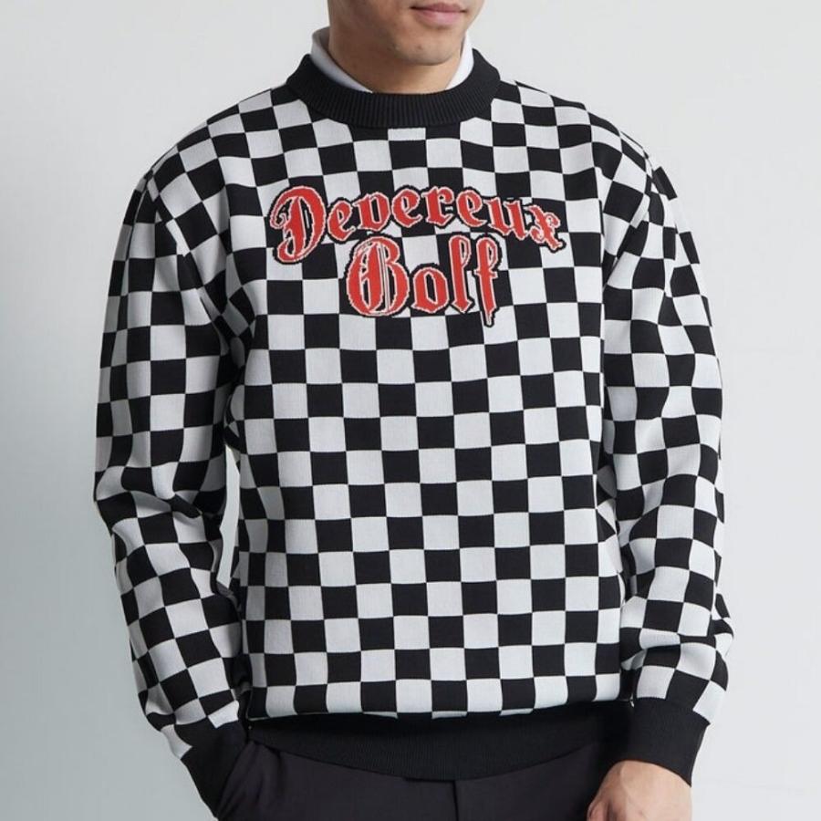 DEVEREUX GOLF デバローゴルフ CAFE RACER CHECKER KNIT 763472704