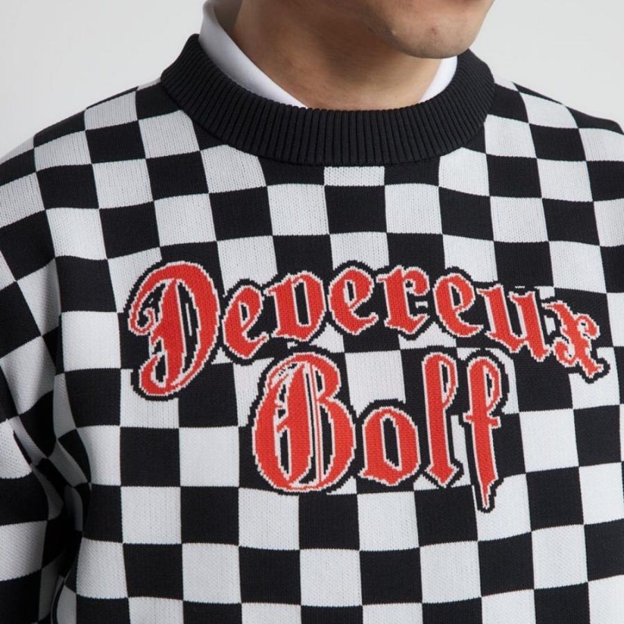 DEVEREUX GOLF デバローゴルフ CAFE RACER CHECKER KNIT 763472704