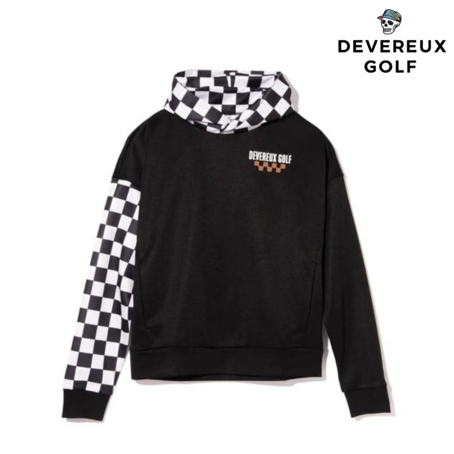 DEVEREUX GOLF デバローゴルフ WOMEN The Major チェッカーフーディー 763572076 パーカー ゴルフ ブラック ゴルフウェア レディース ウィメンズ | DEVEREUX GOLF
