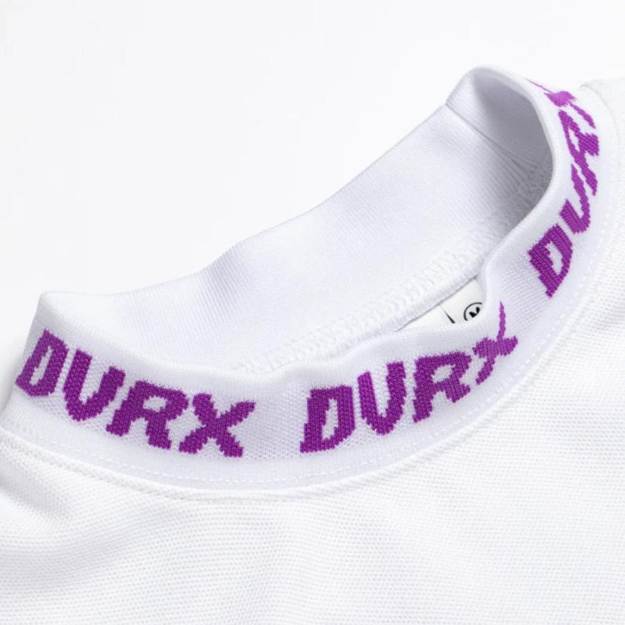 DEVEREUX GOLF デバローゴルフ WOMENS Classic Logo Rib モックネックハートTシャツ 763572090 ゴルフウェア ターコイズブルー ホワイト 半袖 レディース | DEVEREUX GOLF | 11