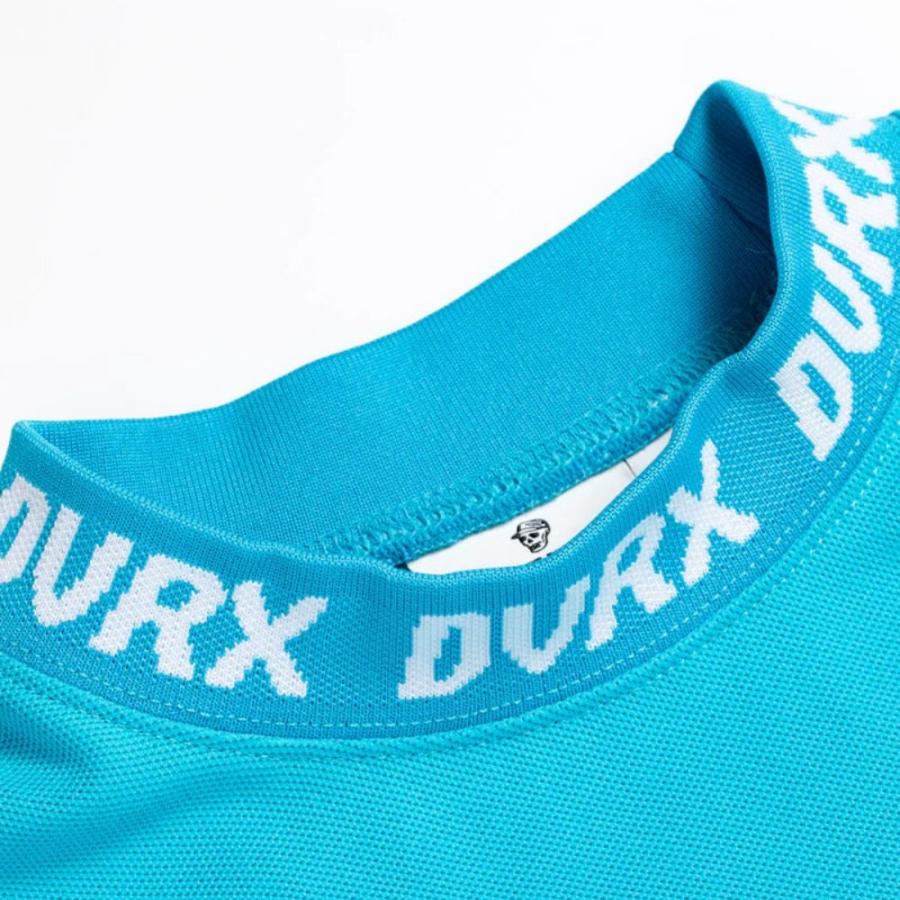 DEVEREUX GOLF デバローゴルフ WOMENS Classic Logo Rib モックネックハートTシャツ 763572090 ゴルフウェア ターコイズブルー ホワイト 半袖 レディース | DEVEREUX GOLF | 05