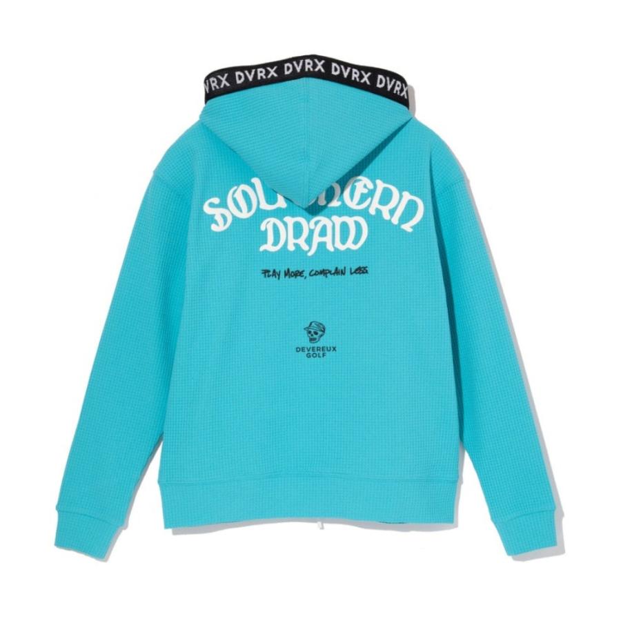 DEVEREUX GOLF デバローゴルフ WOMEN Southern DrawワッフルFull Zipロゴテープフーディー 763572178 ゴルフ レディース パーカー ブラウン アクア | DEVEREUX GOLF | 04