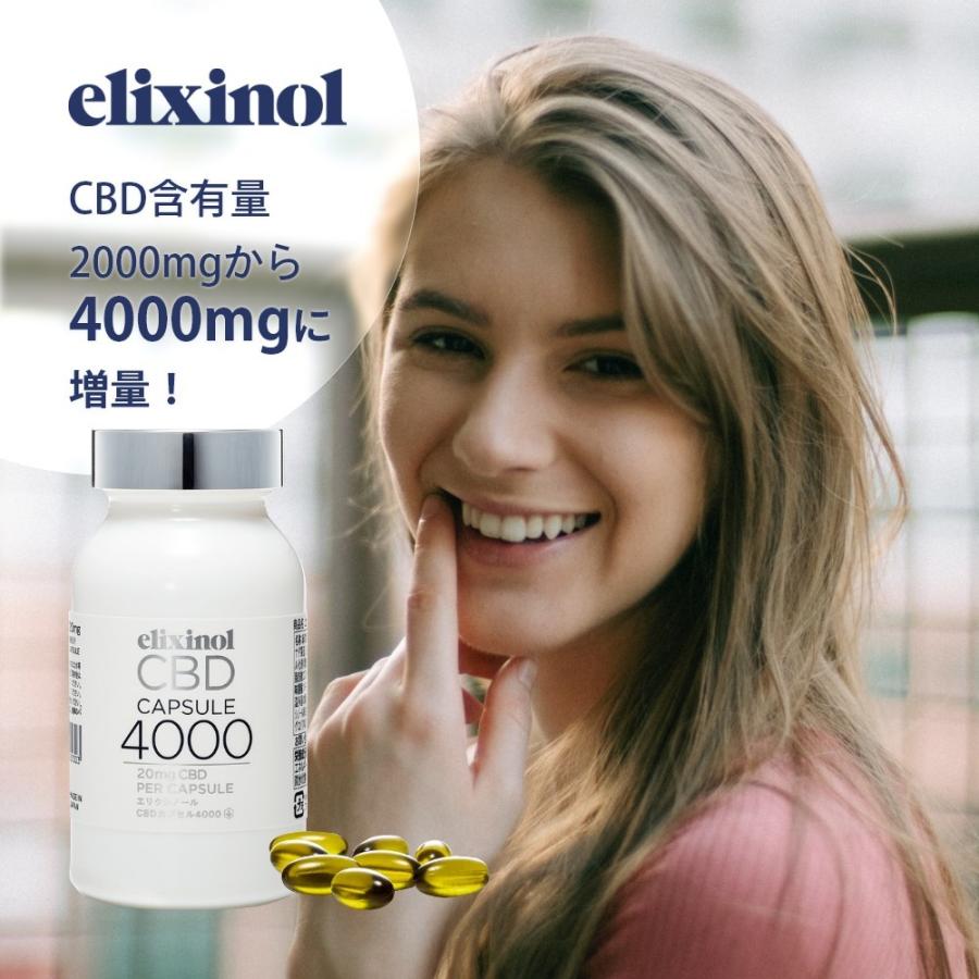 エリクシノール CBDカプセル4000 200粒入り CBD4000mg 1粒あたりCBD含有量20mg