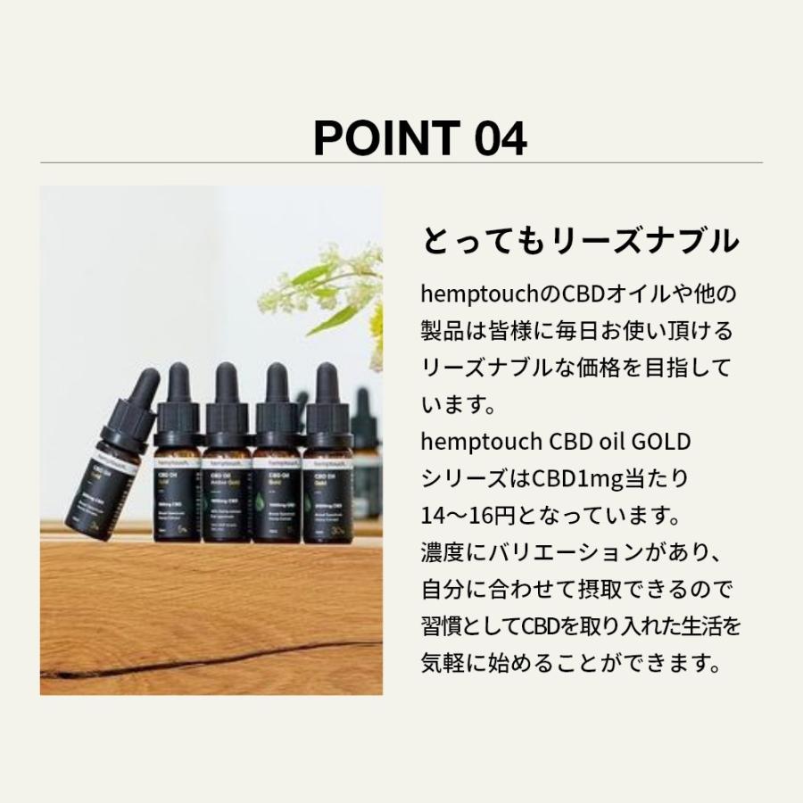 Hemptouch ヘンプタッチ CBDオイル ゴールド 15%濃度 CBD含有1500mg/内容量10ml
