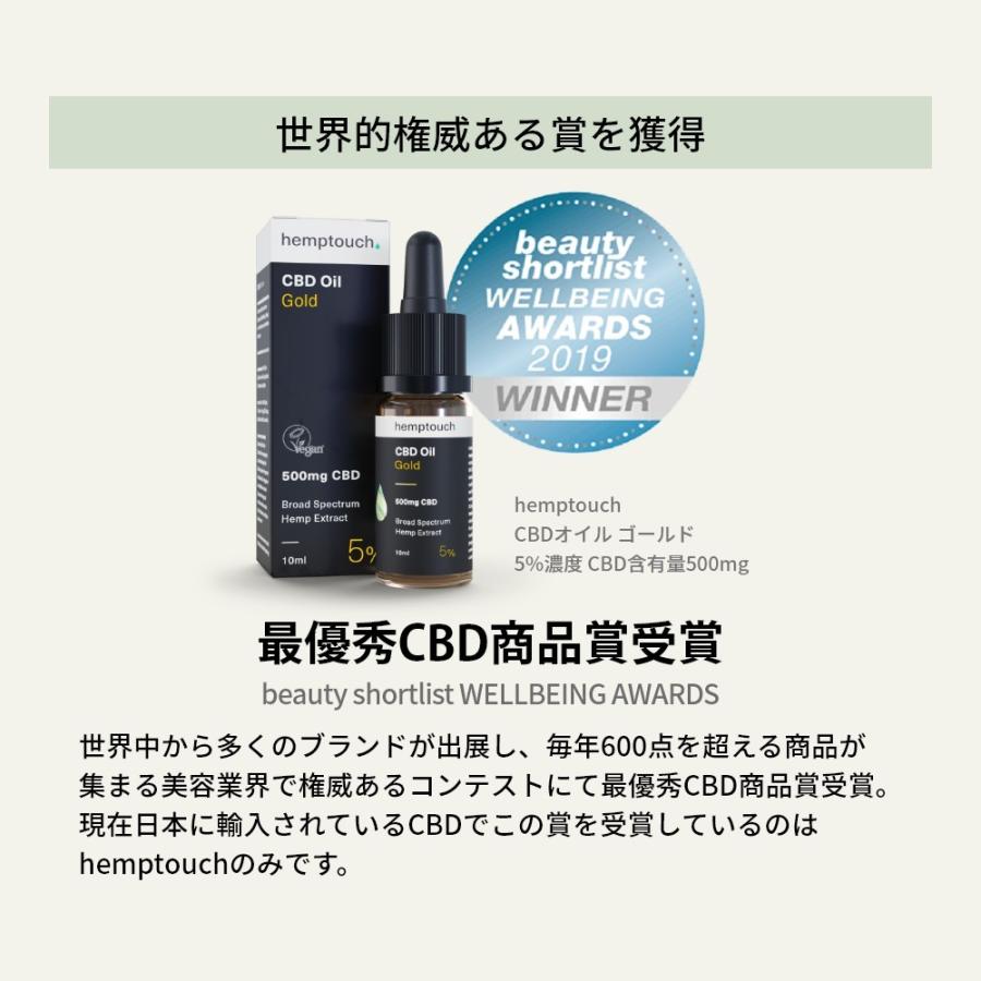 Hemptouch ヘンプタッチ CBDオイル ゴールド 15%濃度 CBD含有1500mg/内容量10ml