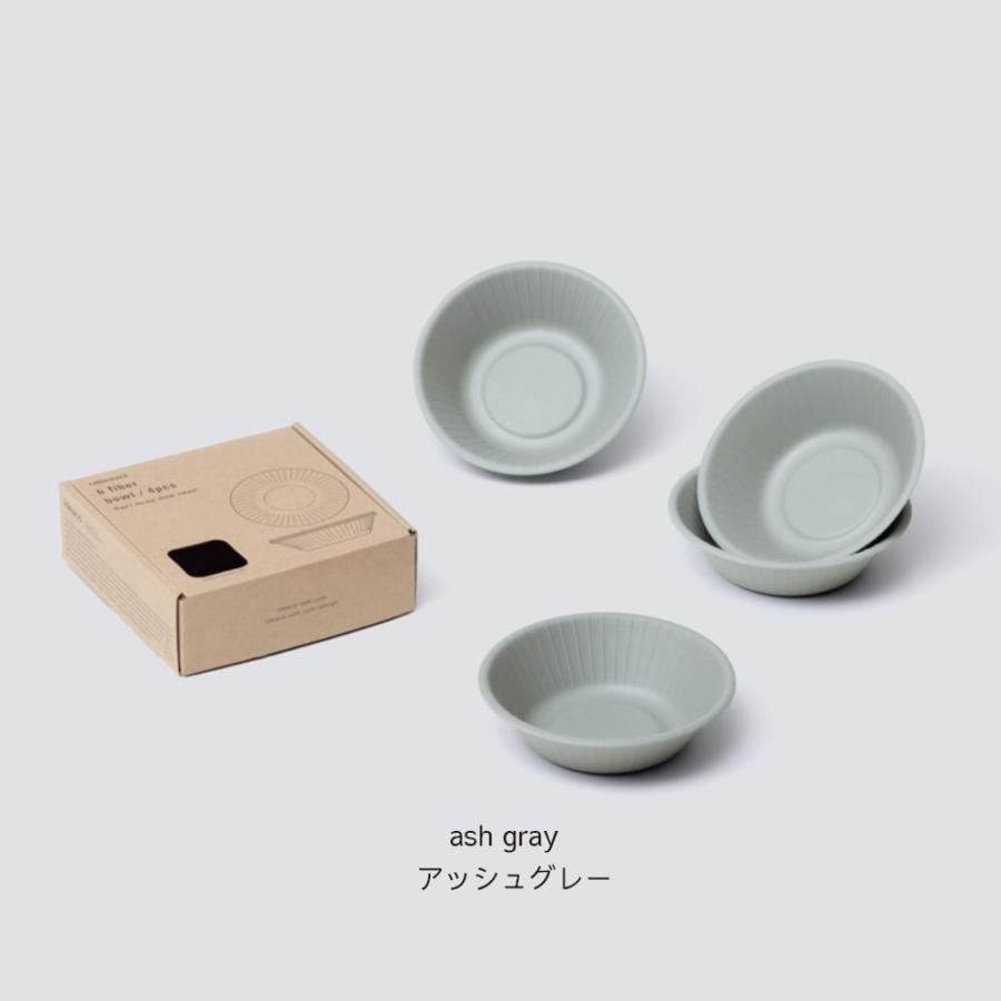 ideaco イデアコ b fiber ボウル 中鉢 同色4枚入 まるで紙皿 割れにくいお皿 バンブーメラミン | ideaco | 17