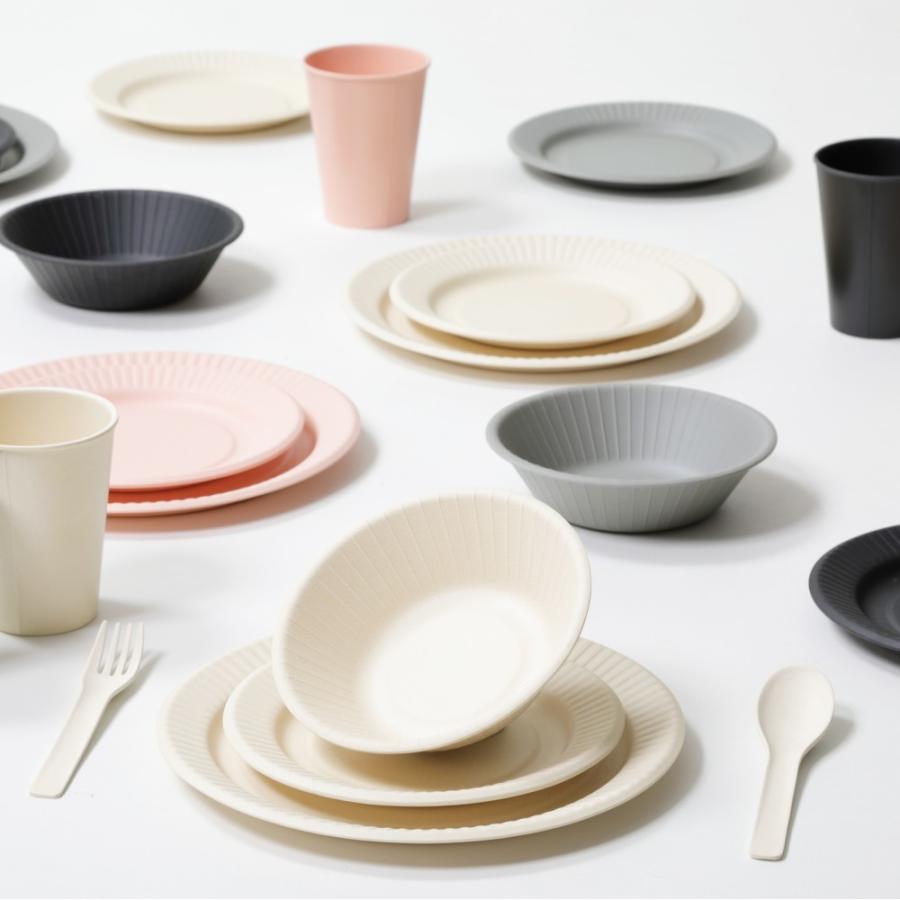 ideaco イデアコ b fiber ボウル 中鉢 同色4枚入 まるで紙皿 割れにくいお皿 バンブーメラミン | ideaco | 21