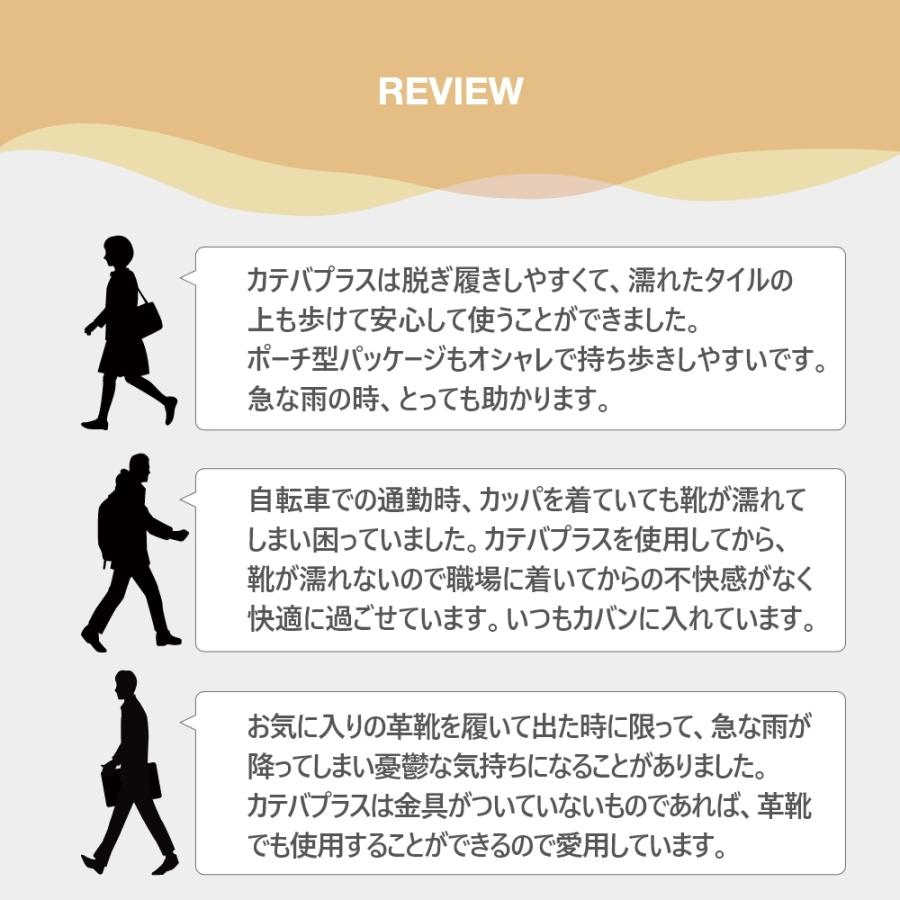 Kateva+ カテバプラス Mサイズ 滑り止め付 防水シューズカバー チャコールブラック グリーン | Kateva | 13