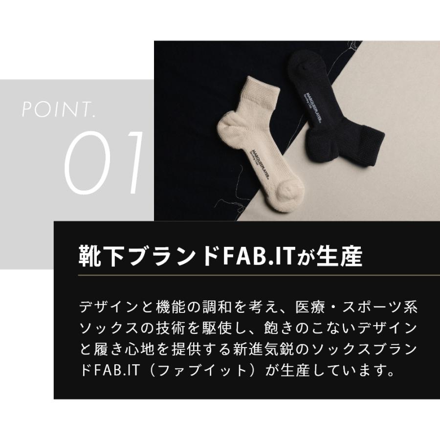 マーキープレイヤー 靴下 ハイブリッド リブ ソックス 日本製 クォーター丈 | MARQUEE PLAYER | 06