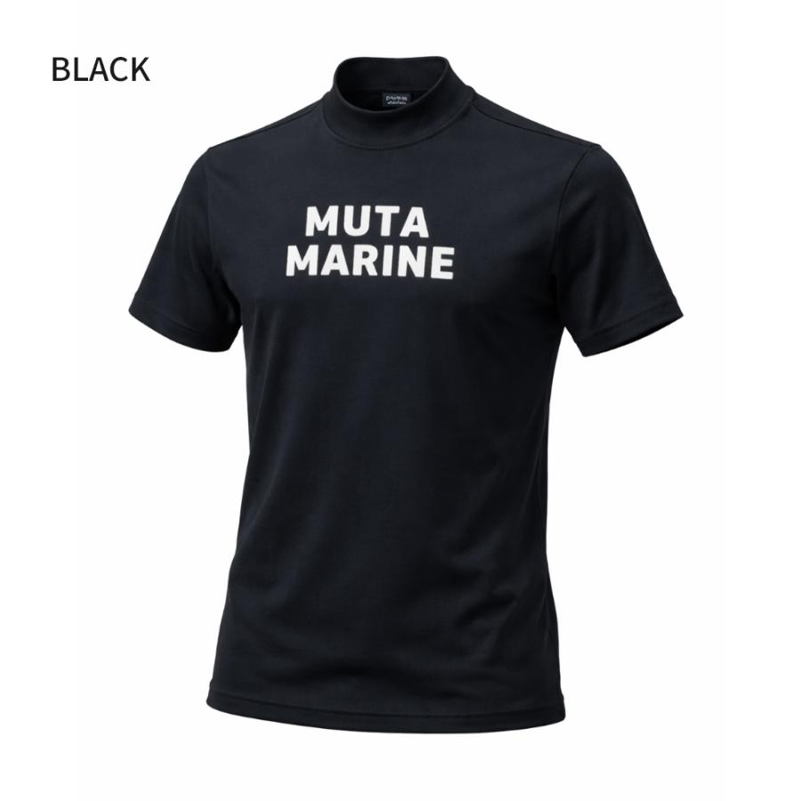 muta marine ロゴプリント モックネックシャツ muta（ムータ） muta MARINE マリン ポップコーンニット モックネック