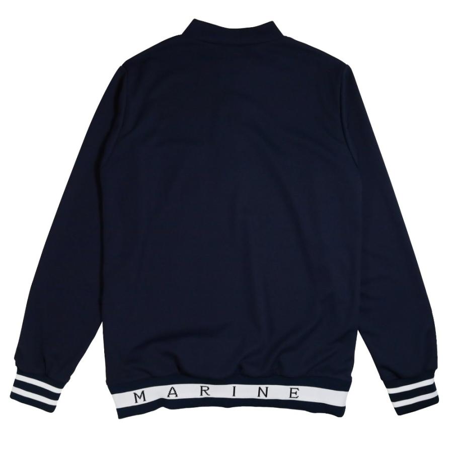 muta MARINE ムータ マリン ロンT ヘムリブ モックネックシャツ (長袖) MMJC-446149 NAVY WHITE｜transit｜09