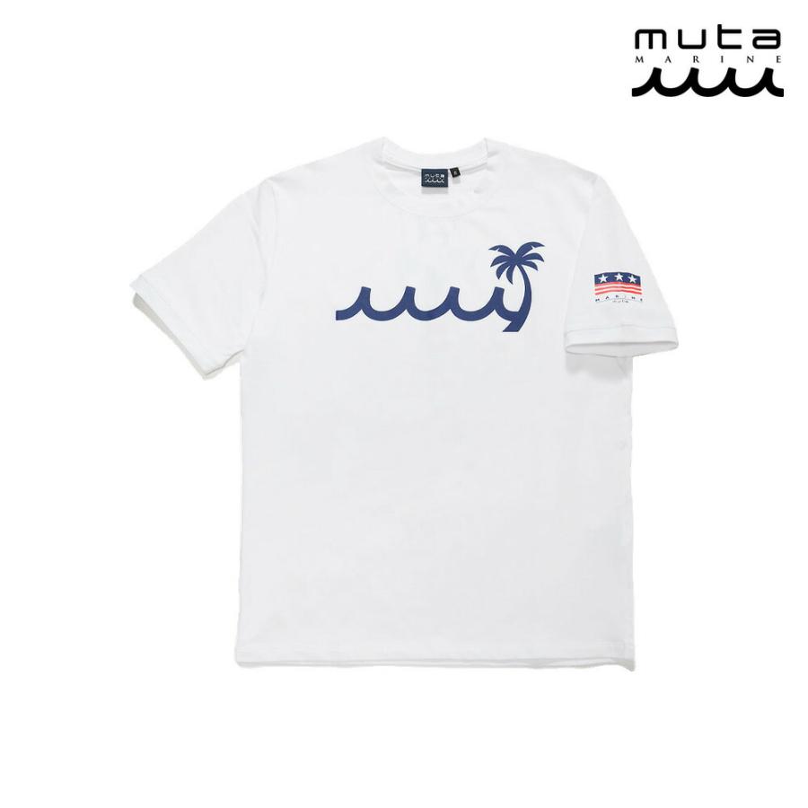 ムータマリン★ツートーンカラー★薄手ストレッチ★シャツ【メンズ サイズ5（M）】 muta MARINE（ムータマリン） PALM WAVE ストレッチTシャツ MMMP