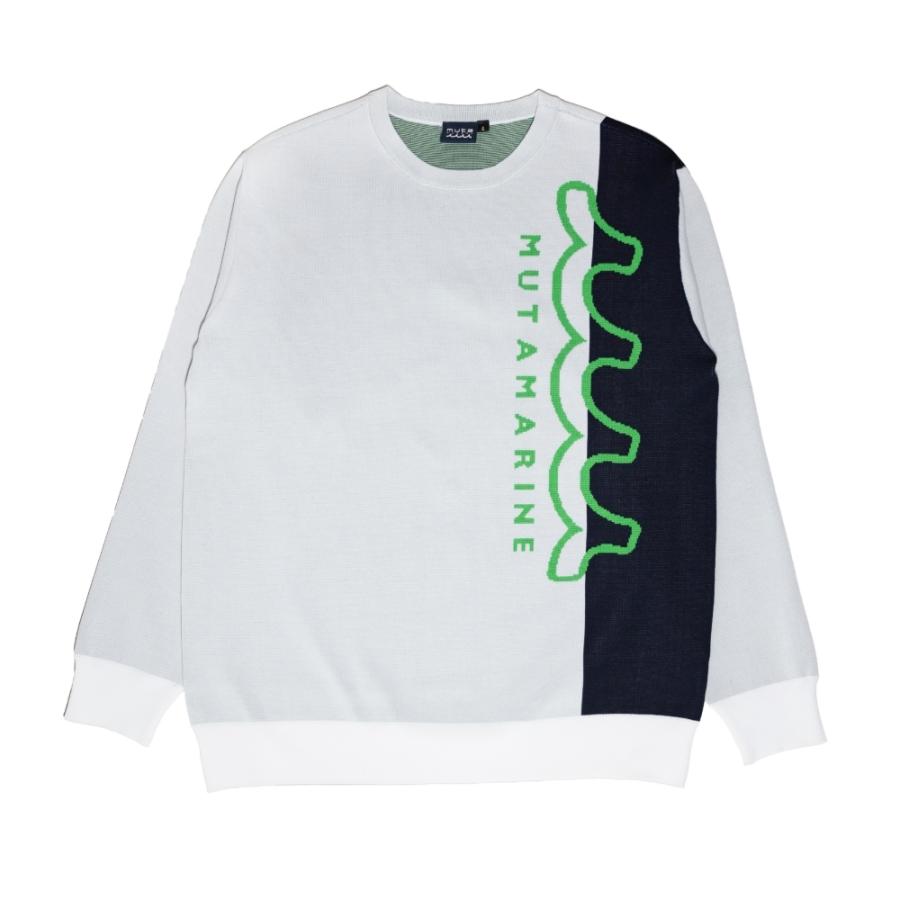 新品 完売ムータマリンゴルフ バーチカル ジャガードニット プルオーバー muta MARINE GOLF ムータ マリンゴルフ バーチカル ジャガードニット