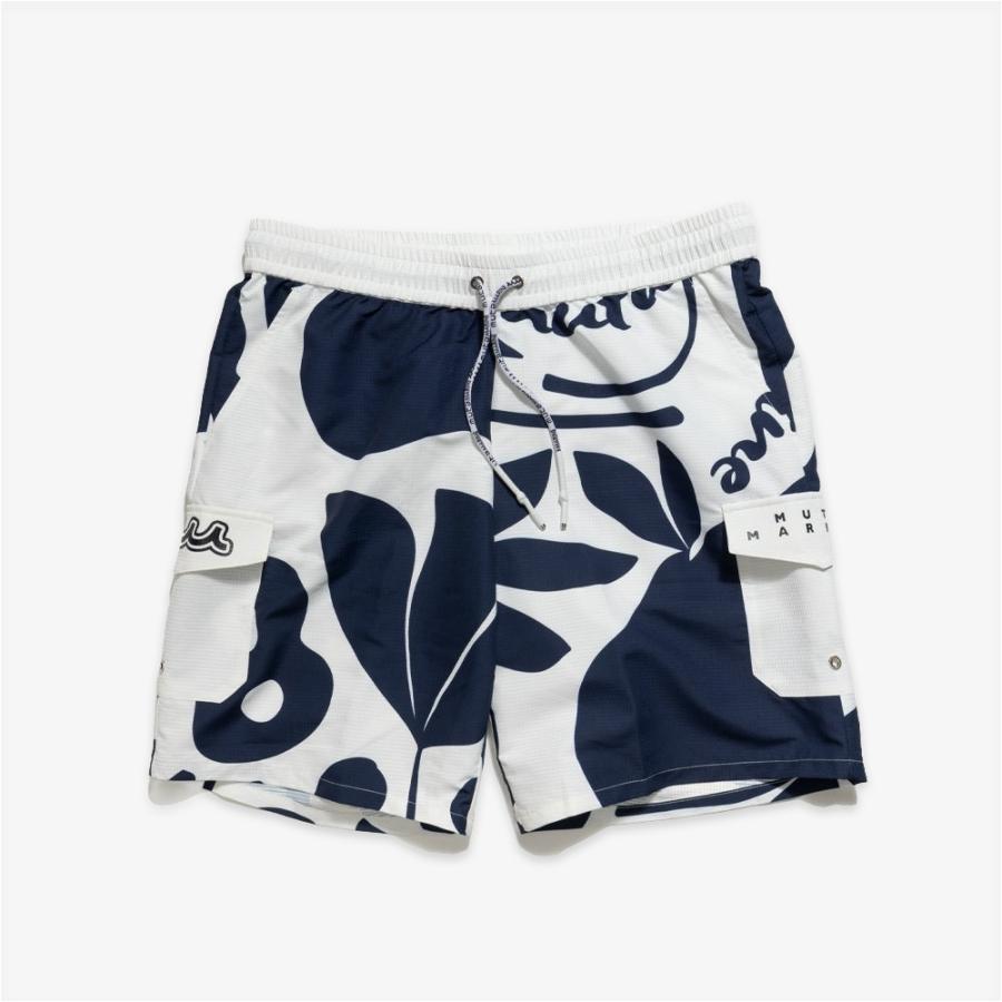 muta MARINE ムータ マリン ショートパンツ ボタニカル柄 カーゴ スイムパンツ MMSG-240708 ショーツ ボトムス 海パン 半ズボン ネイビー ベージュ イエロー | muta | 04