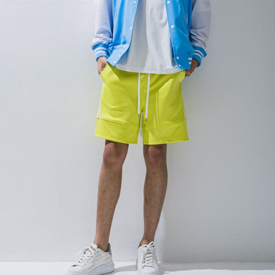 RESOUND CLOTHING リサウンドクロージング ショーツ TYLER LINE SHORTS RC28-HP-001BLACK GREYxLINE WHITE LIME RESOUND CLOTHING GREYxLINE WHITE