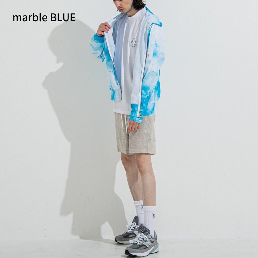 新品　RESOND CLOTHING　セットアップ　ラッシュガード　マーブル柄 RESOUND CLOTHING（リサウンドクロージング） RUSH OVER ZIPUP